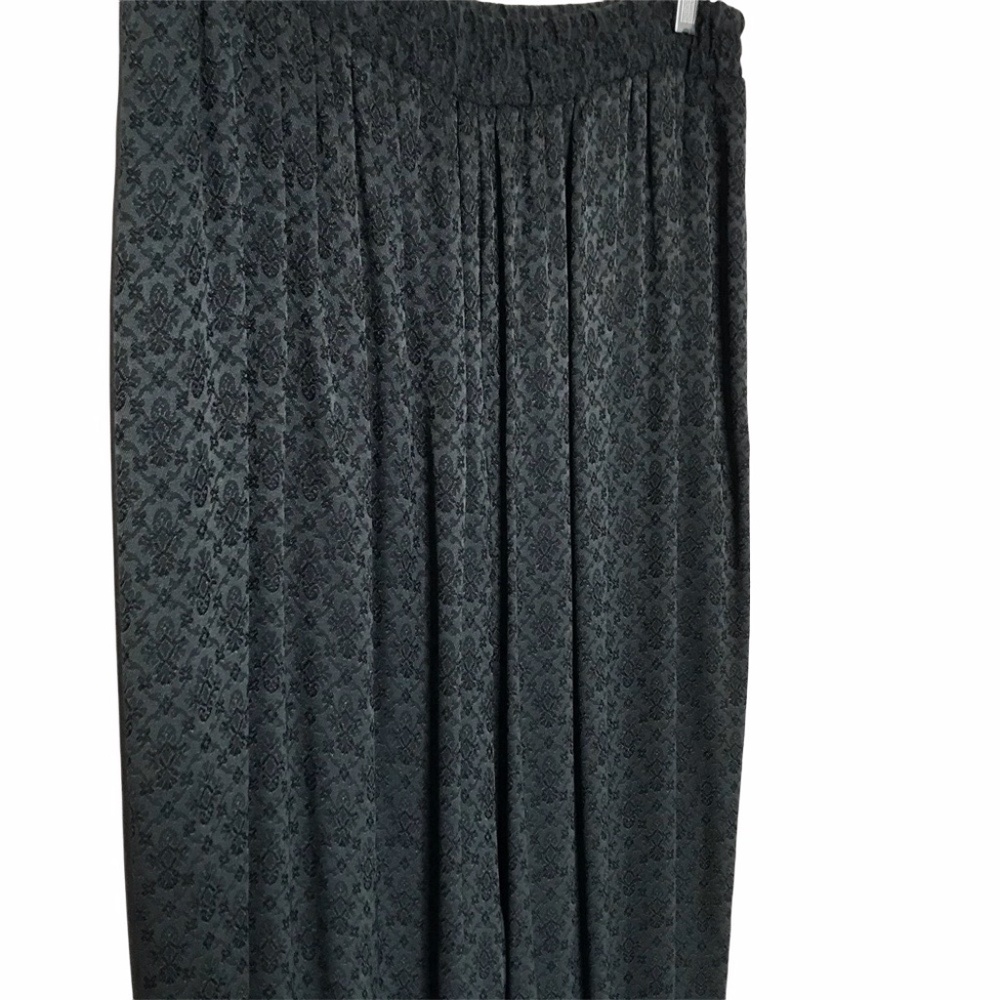 Green & Black Jacquard Pants - NWOT